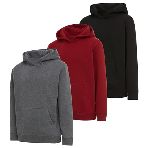PURE CHAMP Boys 3‑Pack Fleece Hoodie, Pullover & Zip‑Up
