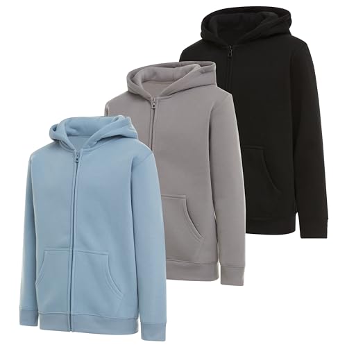 PURE CHAMP Boys 3‑Pack Fleece Hoodie, Pullover & Zip‑Up