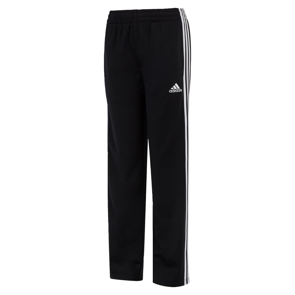 adidas boys Active Sports Athletic Tricot Jogger Track Pants, Iconic Adi Black, Small US