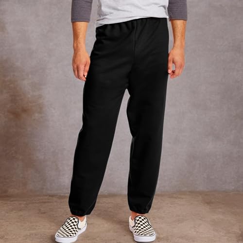 Hanes Men's EcoSmart Non-Pocket Sweatpant (Pack of 2), Light Steel, Large