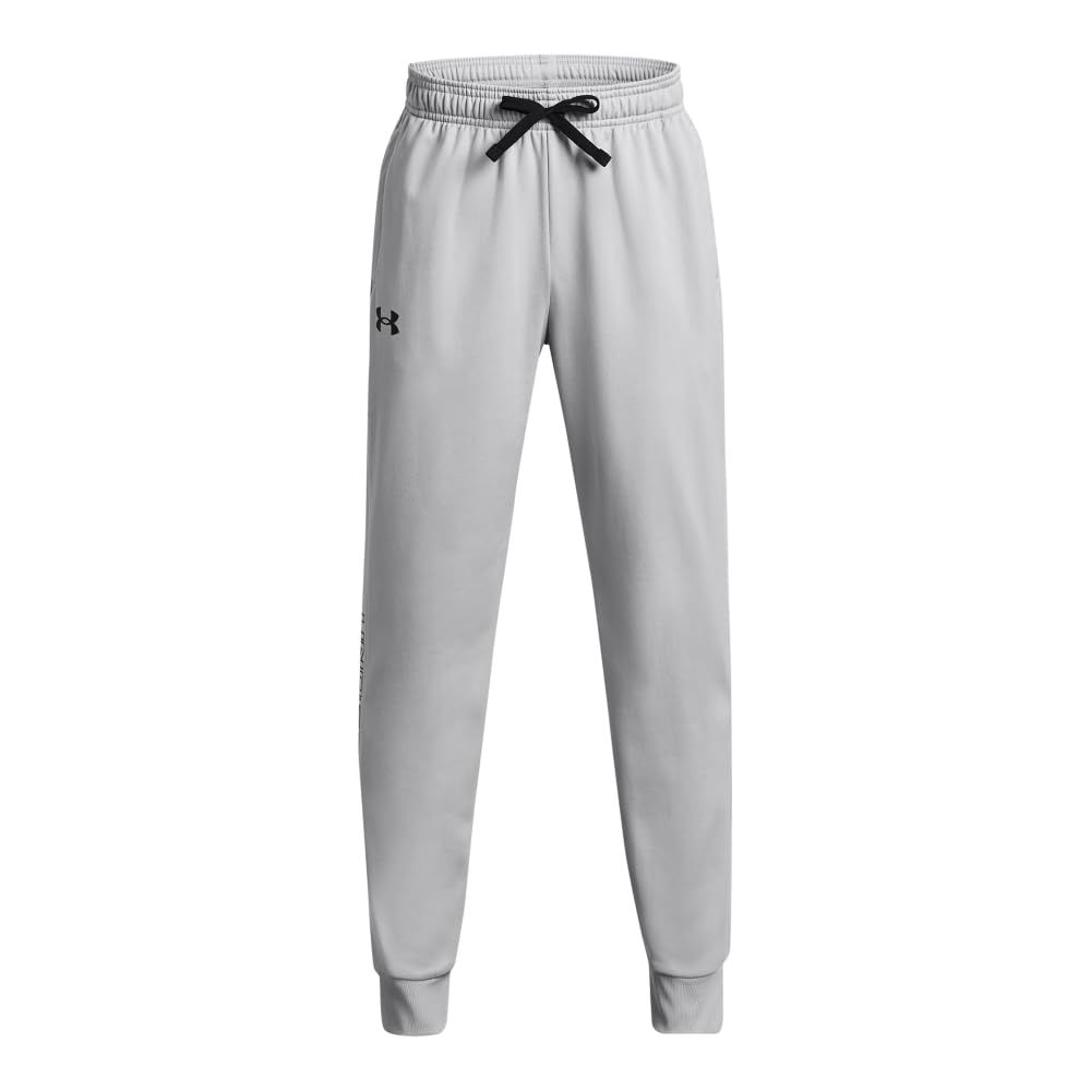 Under Armour Boys Brawler 2.0 Tapered Pants , Black (001)/White , Large
