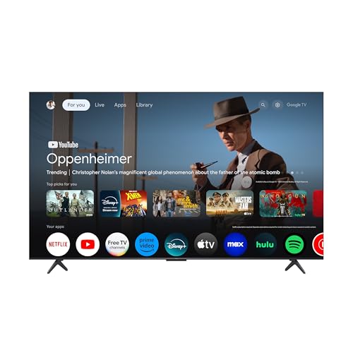 TCL 55-Inch QM6K QLED 4K Smart QD-Mini LED TV with Google TV (55QM6K, 2025 Model) Dolby Vision IQ, Dolby Atmos, HDR, Game Accelerator up to 240Hz, Voice Remote, Works with Alexa, Streaming Television