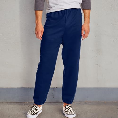 Hanes Men's EcoSmart Non-Pocket Sweatpant (Pack of 2), Light Steel, Large