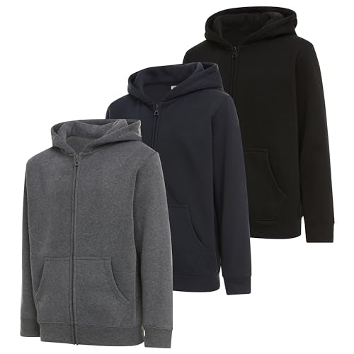 PURE CHAMP Boys 3‑Pack Fleece Hoodie, Pullover & Zip‑Up