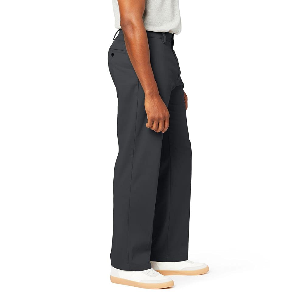 Dockers Men's Relaxed Fit Comfort Pants, British Khaki, 34W x 29L