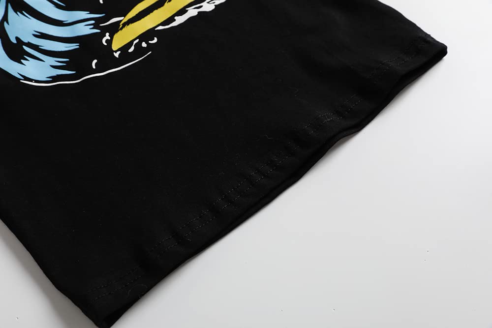 MyFav Big Boys Glow in Dark Skull Pjs Sleepwear Summer Pajama Shorts Sets, Skateboard, 14 Years