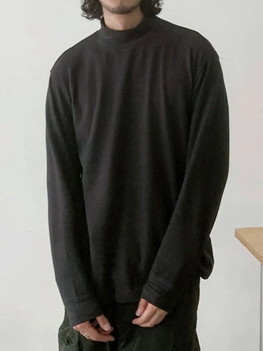 Men's Mock Neck Long Sleeve Top