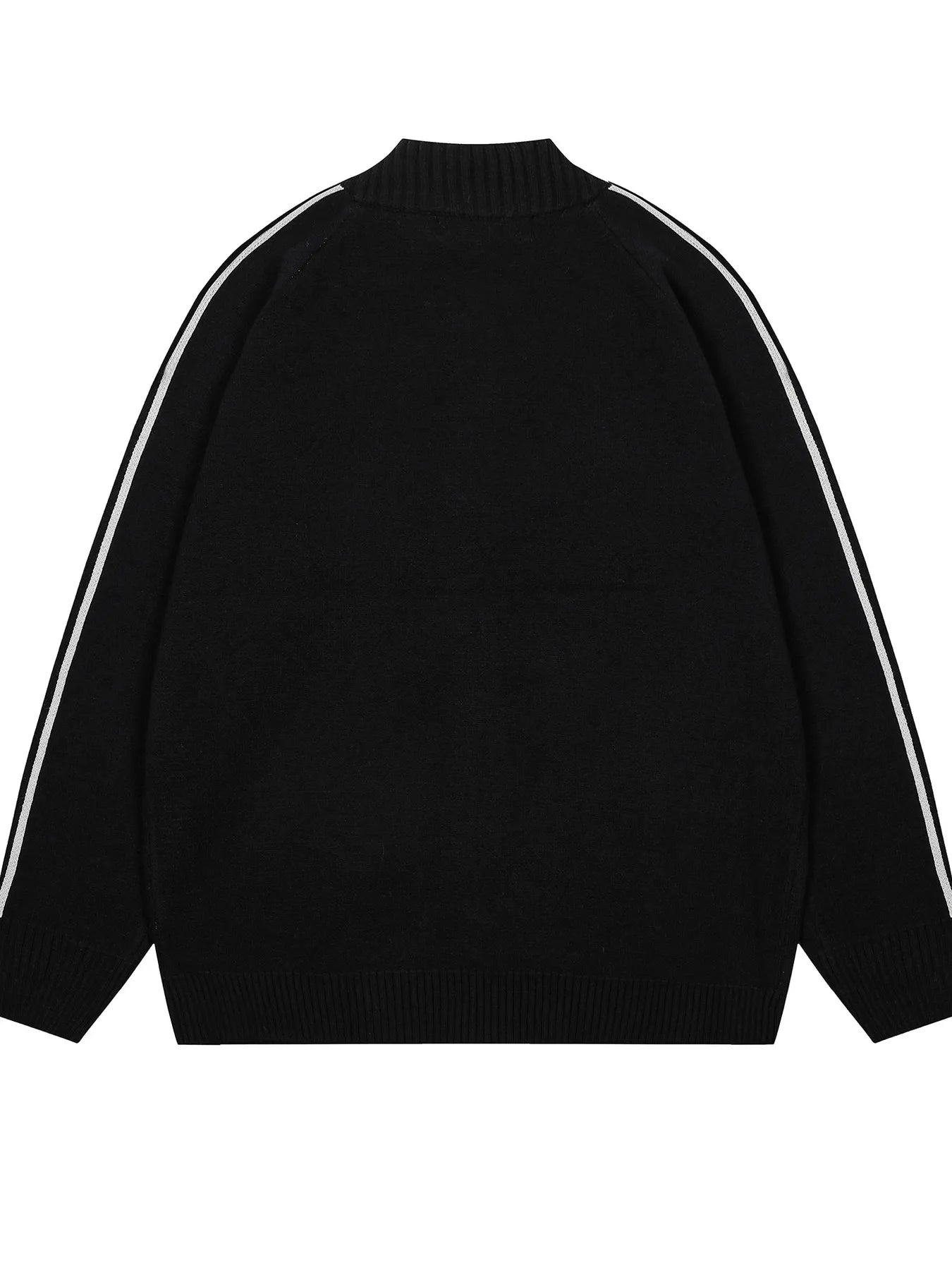 Men's Zip-Up Cardigan with Accent Stripes