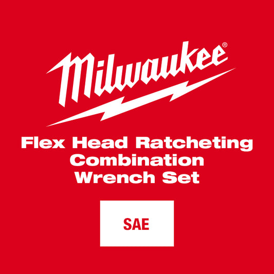 Milwaukee 144-Position Flex-Head Ratcheting Wrench Set SAE and Metric 30-Piece