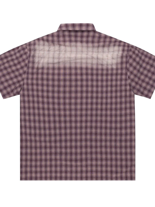 Men's Plaid Button Up Short Sleeve Shirt