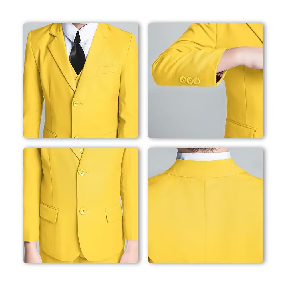 Boys' Suits Size 2T Kids Black Suit Slim Fit 6 Piece Formal Suit Set Teen Toddler Ring Bearer Outfit for Wedding