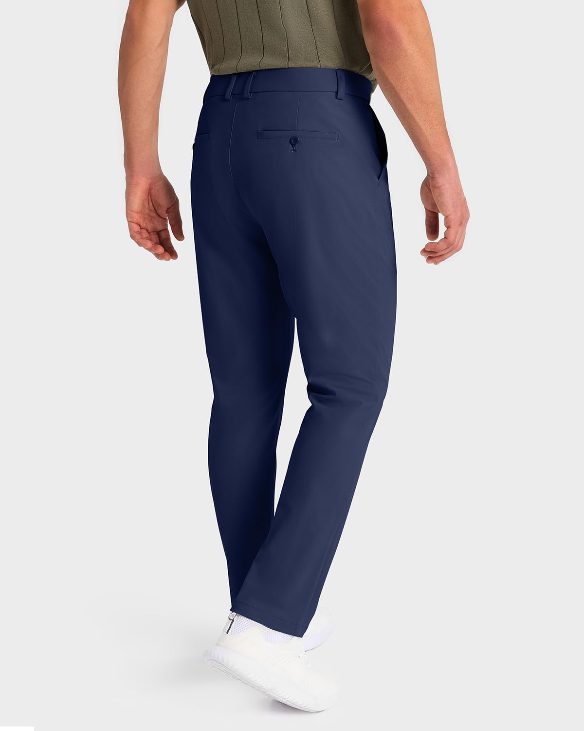 SNOWTEN Mens Golf Pants Classic Fit Stretch Work Dress Pants 30" Quick Dry Lightweight Casual Comfy Pants with Pockets Black 35w × 30L