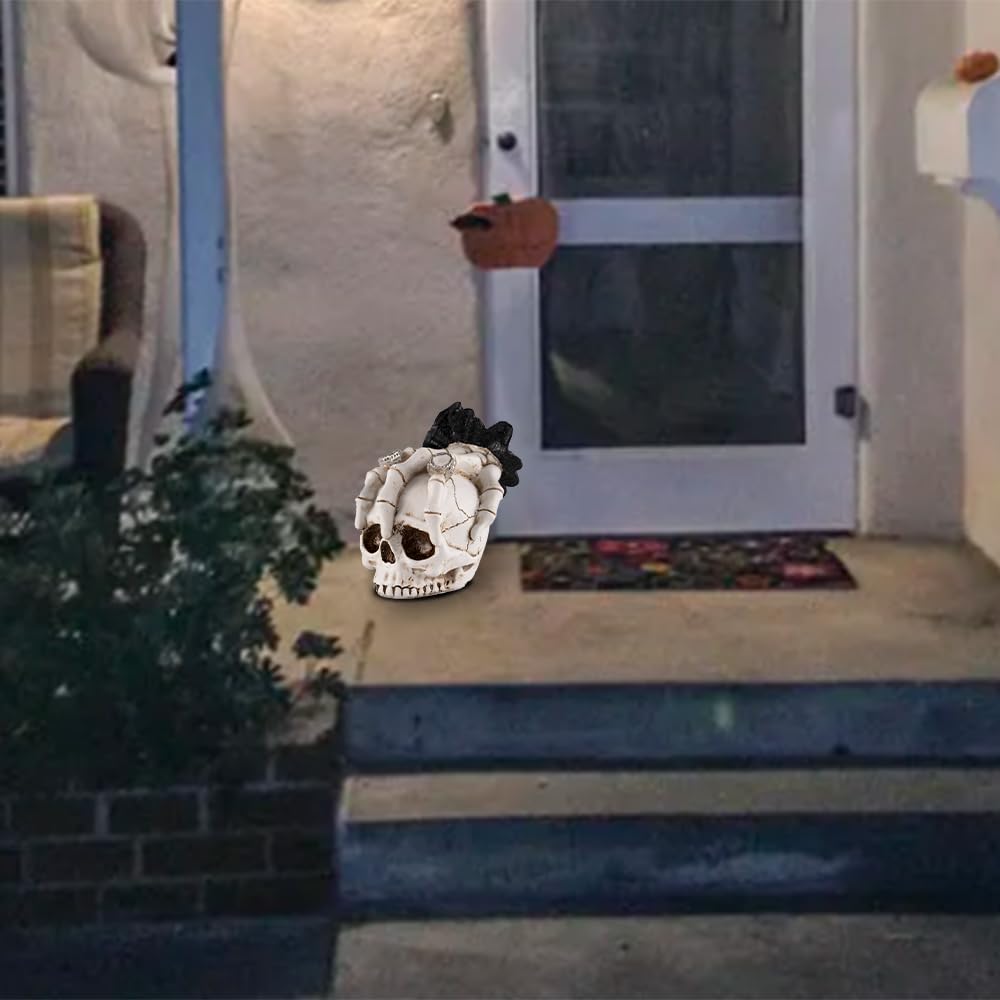 Rezpuao Skeletons Statue Hear See Speak No Evil Baby Halloween Figurines 