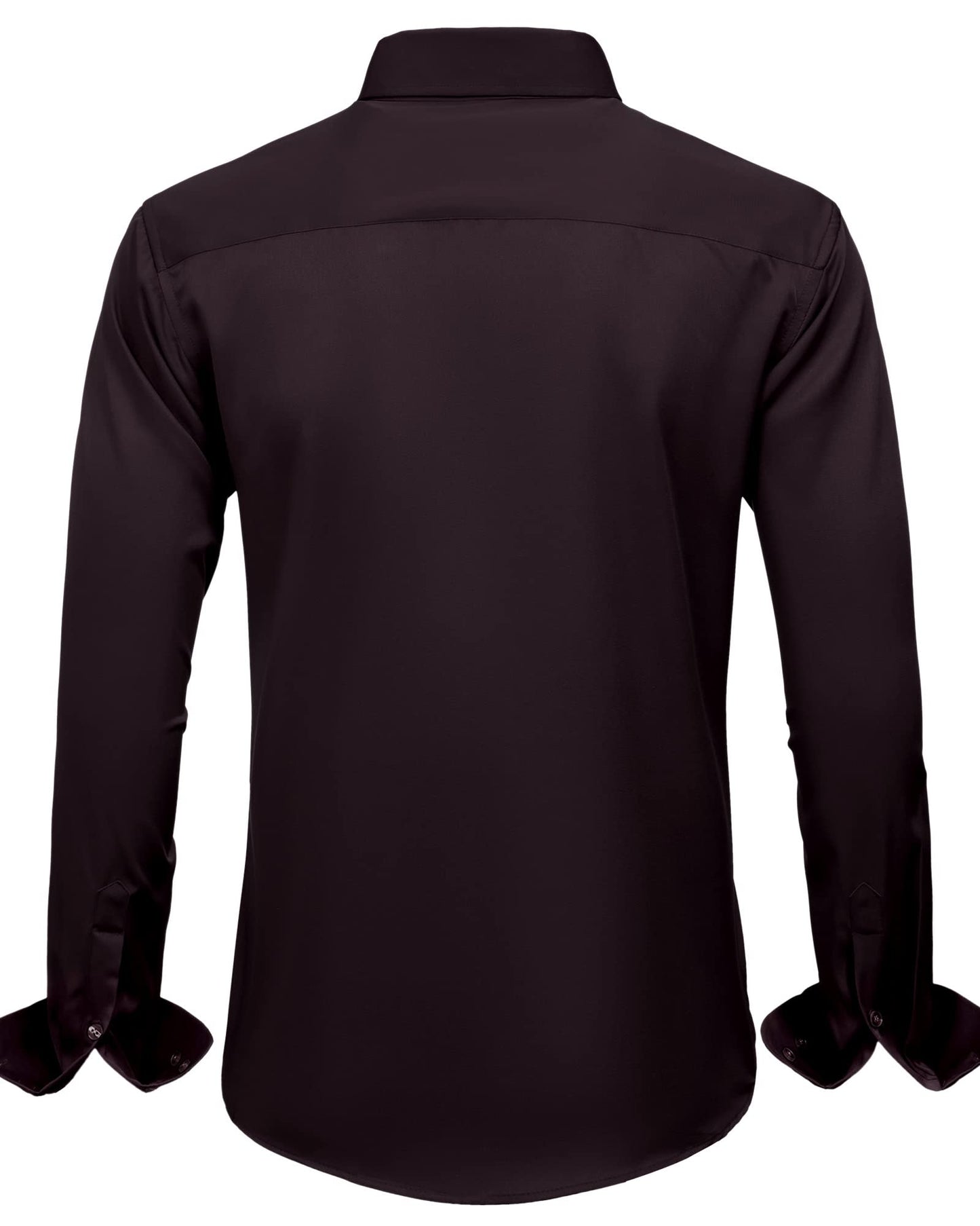 J.VER Men's Dress Shirts Solid Long Sleeve Stretch Wrinkle-Free Formal Shirt Business Casual Button Down Shirts White