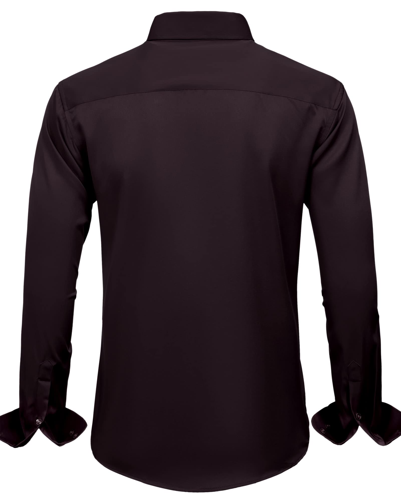 J.VER Men's Dress Shirts Solid Long Sleeve Stretch Wrinkle-Free Formal Shirt Business Casual Button Down Shirts White