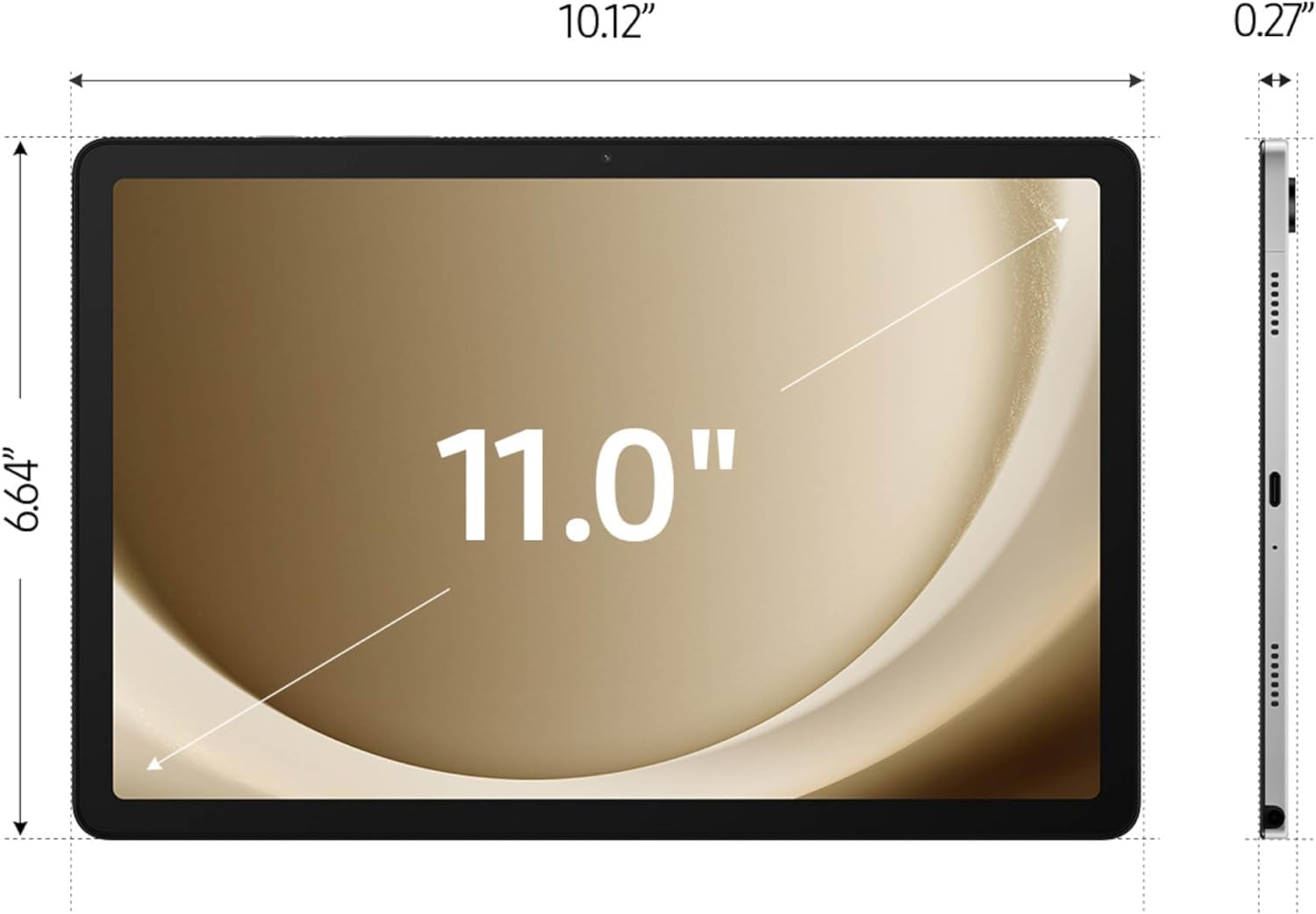 SAMSUNG Galaxy Tab A9+ 11” 64GB Wi-Fi Android Tablet, Big Screen, Quad Speakers, Upgraded Chipset, Multi Window Display, Slim, Light, Durable Design, US Version, 2023, Navy (Renewed)