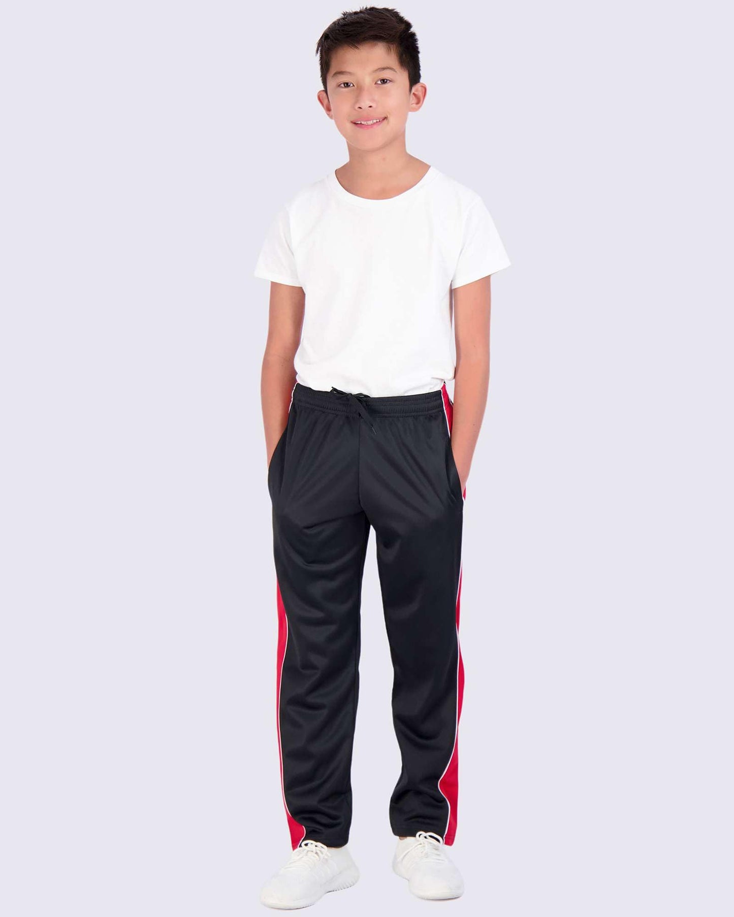 Real Essentials 3 Pack: Boys' Tricot Open Bottom Fleece-Lined Sweatpants.