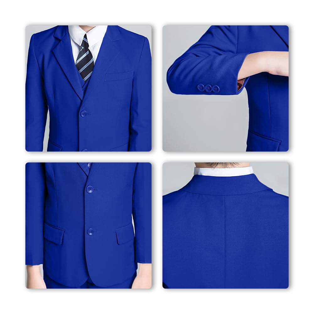 Boys' Suits Size 2T Kids Black Suit Slim Fit 6 Piece Formal Suit Set Teen Toddler Ring Bearer Outfit for Wedding