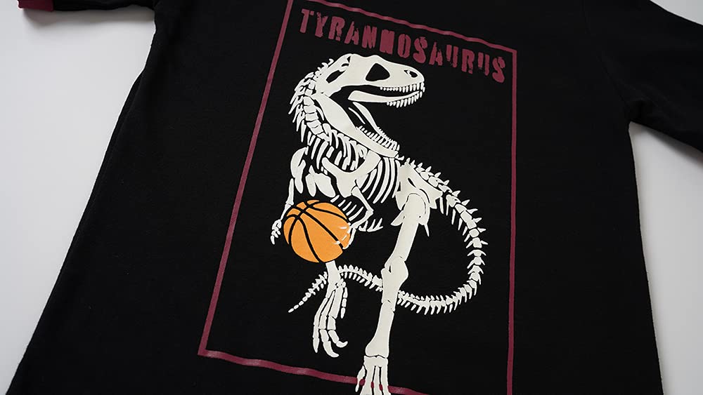 MyFav Big Boys Glow in Dark Skull Pjs Sleepwear Summer Pajama Shorts Sets, Skateboard, 14 Years