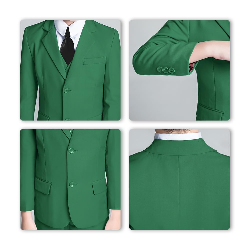 Boys' Suits Size 2T Kids Black Suit Slim Fit 6 Piece Formal Suit Set Teen Toddler Ring Bearer Outfit for Wedding