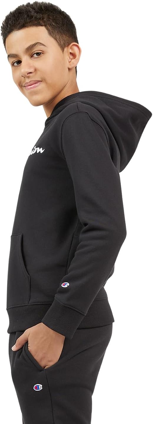 ChampionYouth Powerblend Fleece Hoodie, Signature Black, Small
