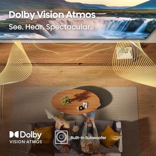 Hisense 65" Class QD7 Series Mini-LED 4K UHD Smart Fire TV (65QD7QF, 2025 Model) - QLED, HDR10+, Dolby Vision, Dolby Atmos, Game Mode Plus, ALLM, Alexa Built in with Voice Remote, Streaming TV, Black