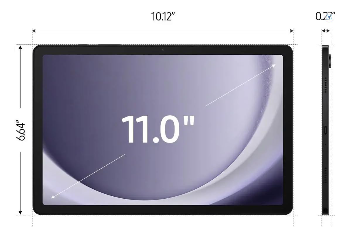 SAMSUNG Galaxy Tab A9+ 11” 64GB Wi-Fi Android Tablet, Big Screen, Quad Speakers, Upgraded Chipset, Multi Window Display, Slim, Light, Durable Design, US Version, 2023, Navy (Renewed)