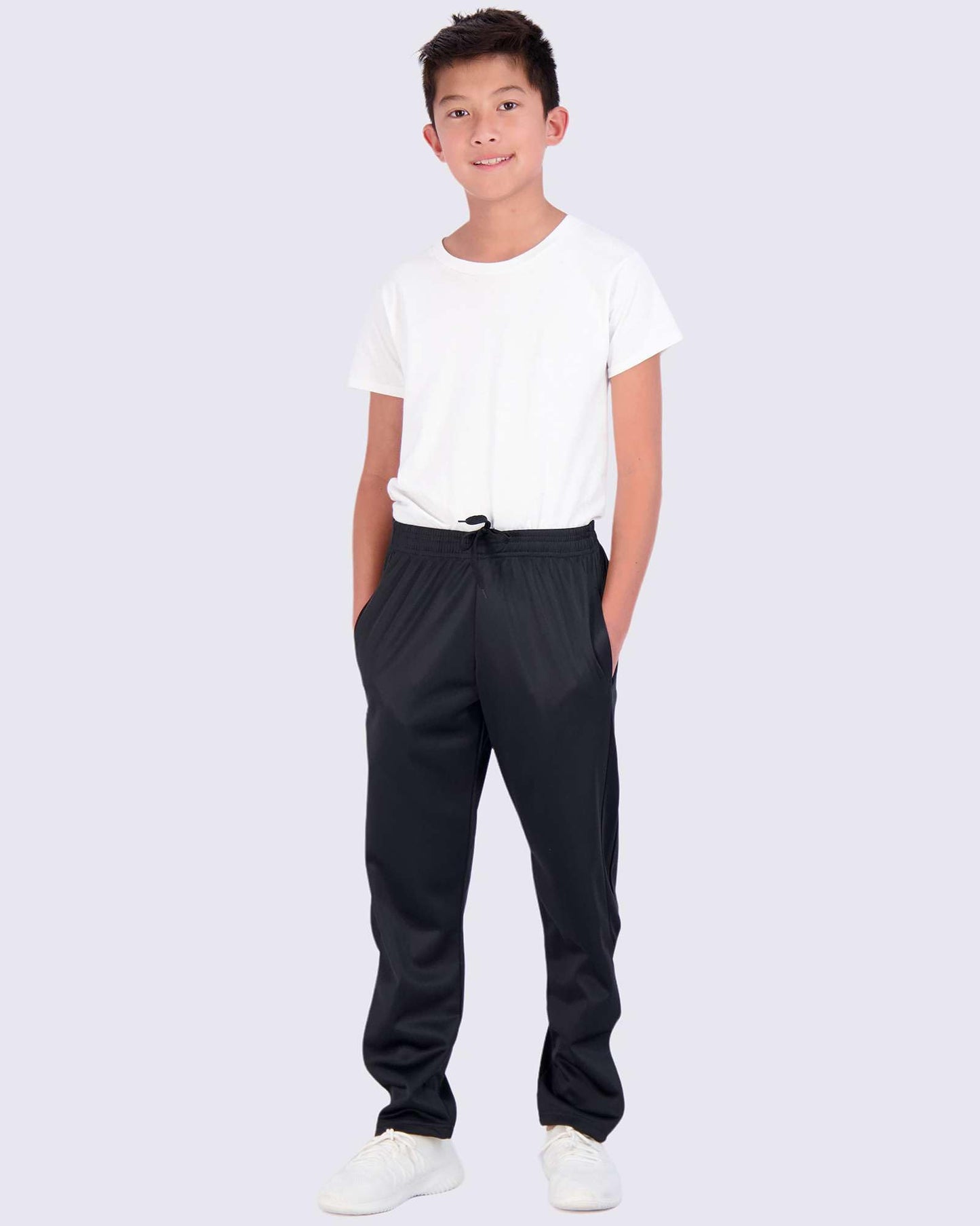 Real Essentials 3 Pack: Boys' Tricot Open Bottom Fleece-Lined Sweatpants.