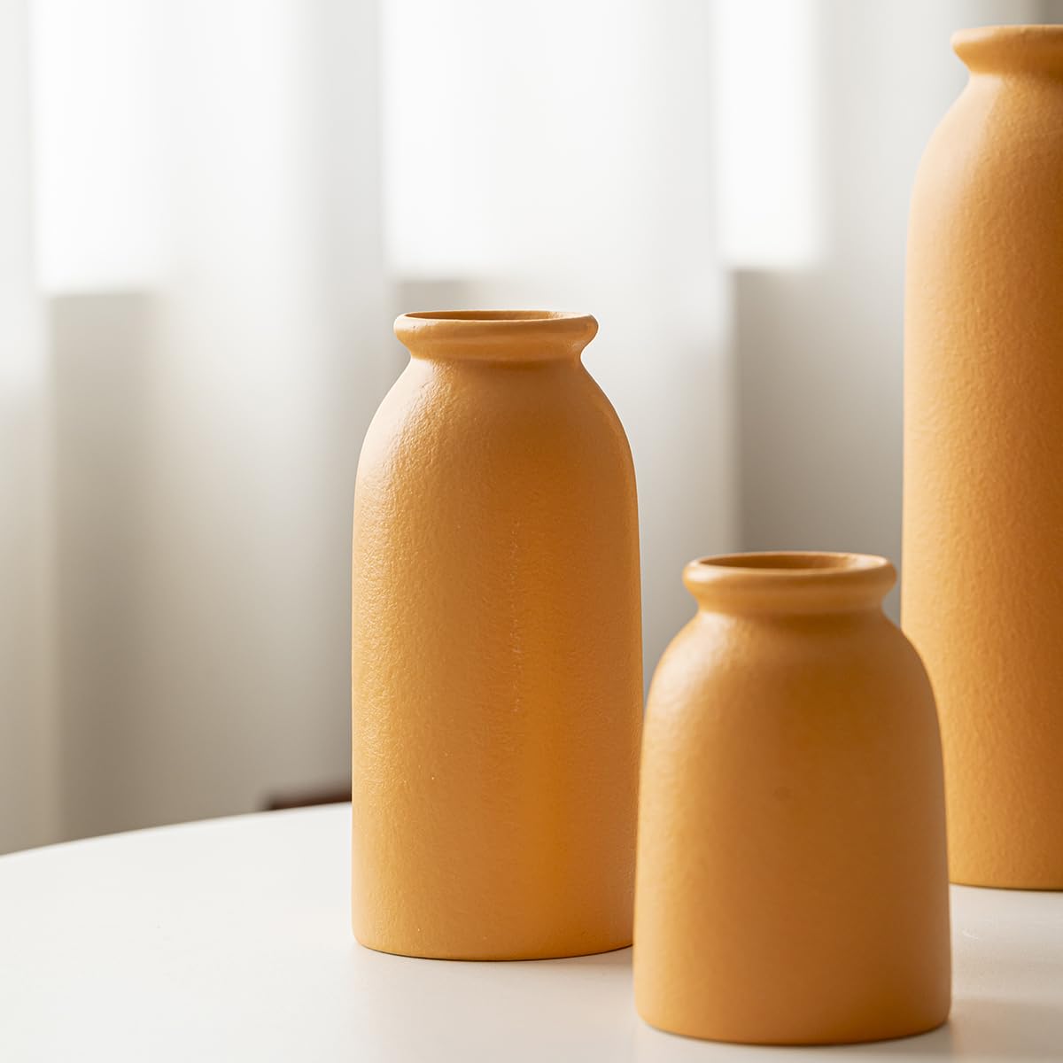 Ceramic Vase Set-3, Small Flower Vases for Decor