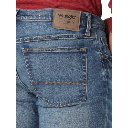 Wrangler Authentics Men's Slim Fit Straight Leg Jean, Anthracite, 34W x 30W