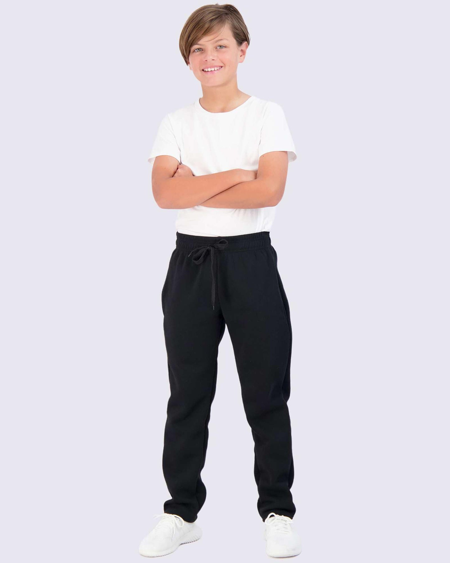 Real Essentials 3 Pack: Boys Tech Fleece Jogger Active Sweatpants with Pockets
