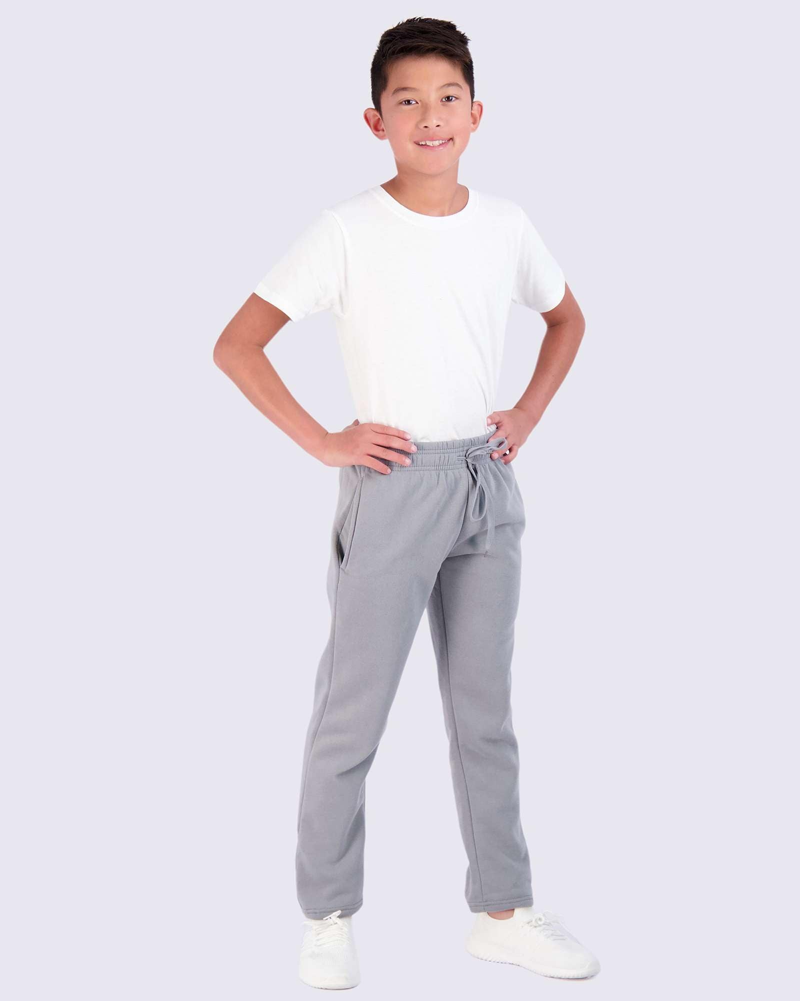 Real Essentials 3 Pack: Boys Tech Fleece Jogger Active Sweatpants with Pockets