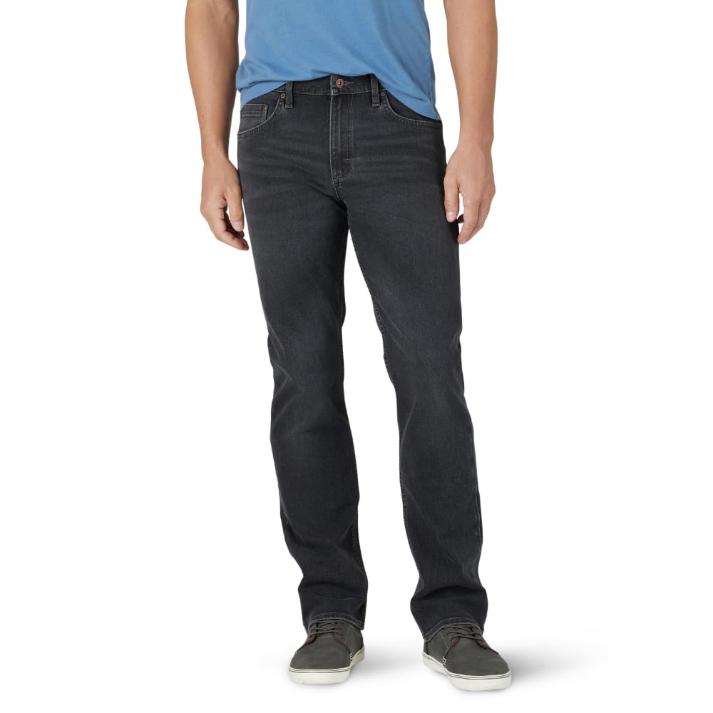 Wrangler Authentics Men's Slim Fit Straight Leg Jean, Anthracite, 34W x 30W