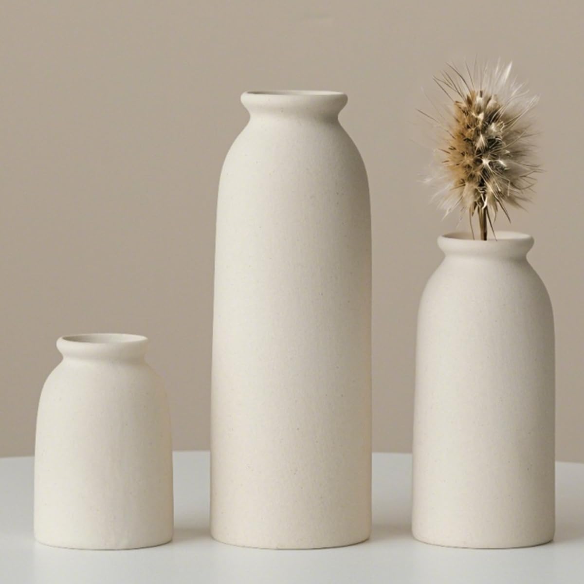 Ceramic Vase Set-3, Small Flower Vases for Decor