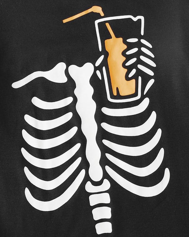 MyFav Big Boys Glow in Dark Skull Pjs Sleepwear Summer Pajama Shorts Sets, Skateboard, 14 Years