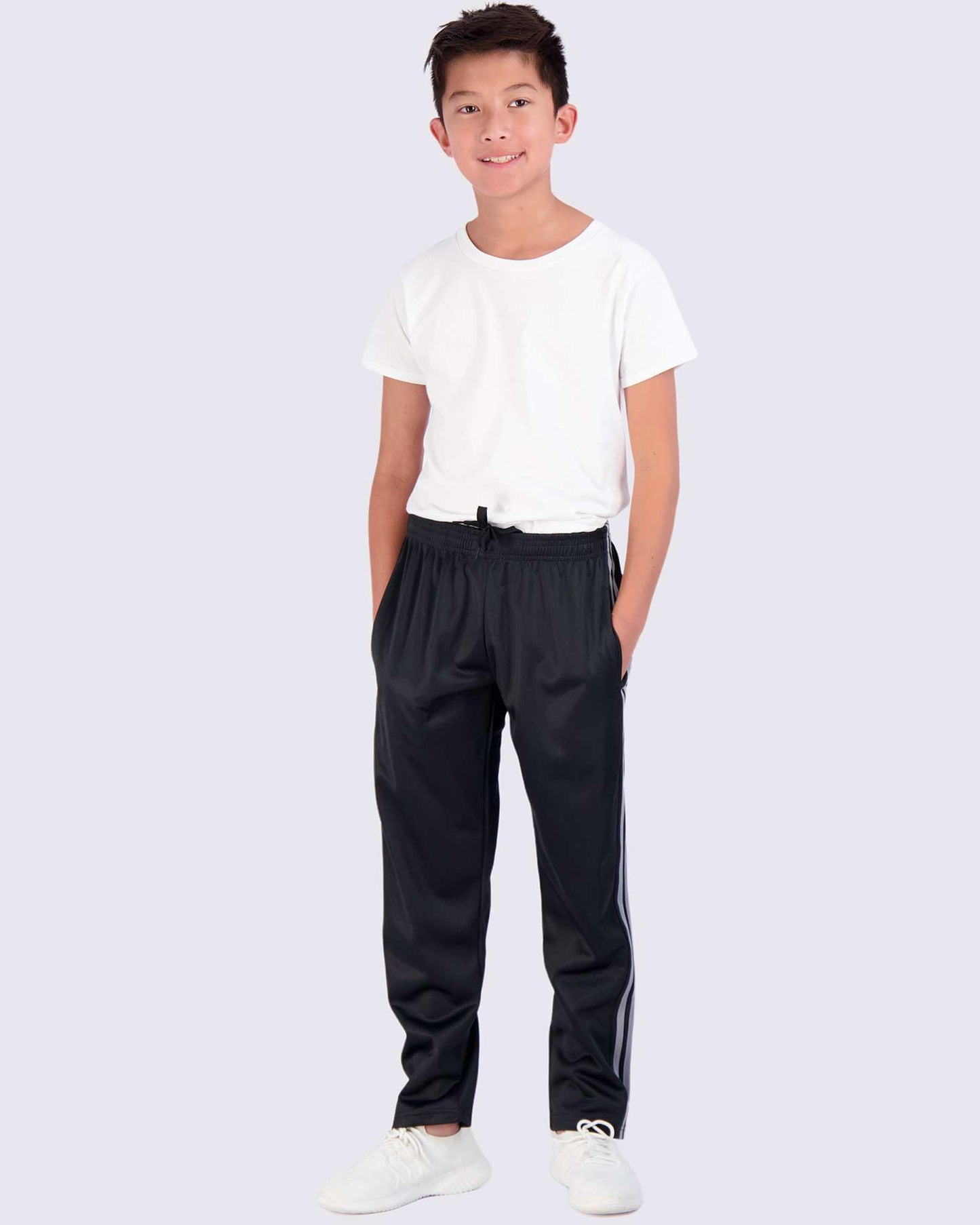Real Essentials 3 Pack: Boys' Tricot Open Bottom Fleece-Lined Sweatpants.