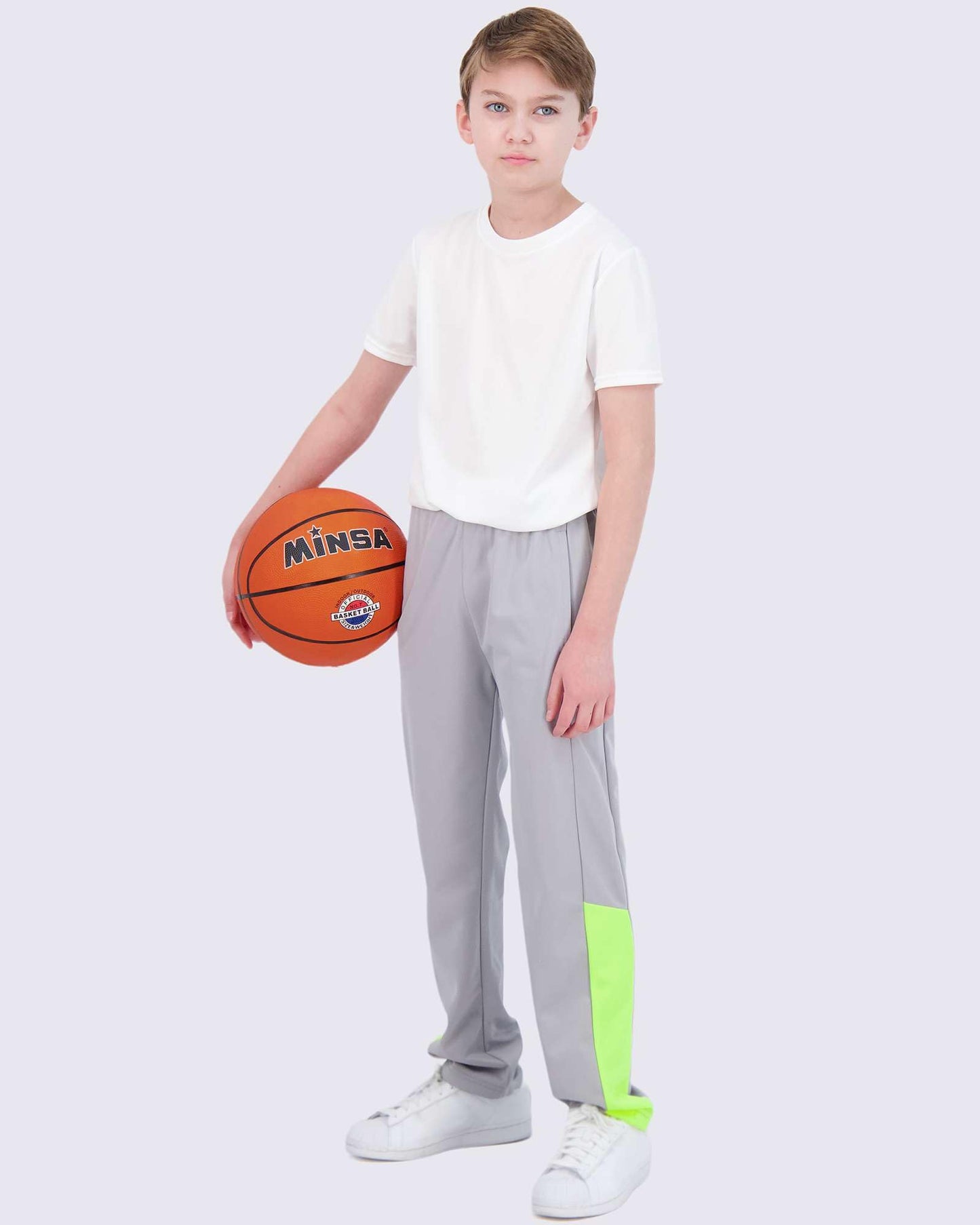 Real Essentials 3 Pack: Boys' Tricot Open Bottom Fleece-Lined Sweatpants with Pockets