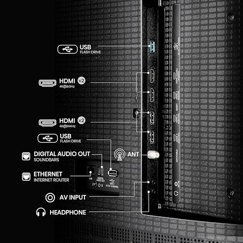 Hisense 65" Class U6 Series Mini-LED 4K UHD Smart Fire TV (65U65QF, 2025 Model) - QLED, Native 144Hz, HDR10+, Dolby Vision IQ, Dolby Atmos, Game Mode Pro, ALLM, Alexa Built in, Black