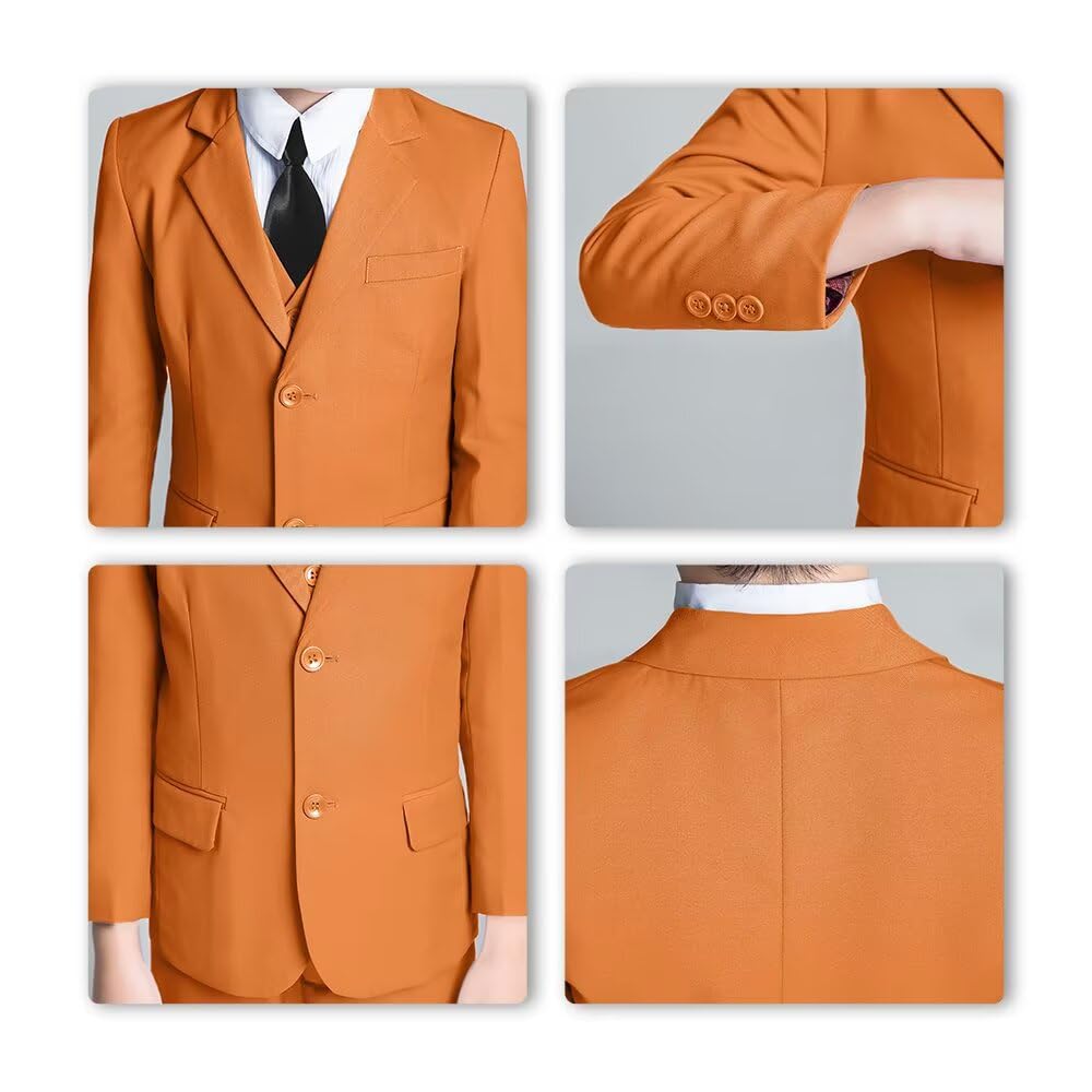 Boys' Suits Size 2T Kids Black Suit Slim Fit 6 Piece Formal Suit Set Teen Toddler Ring Bearer Outfit for Wedding