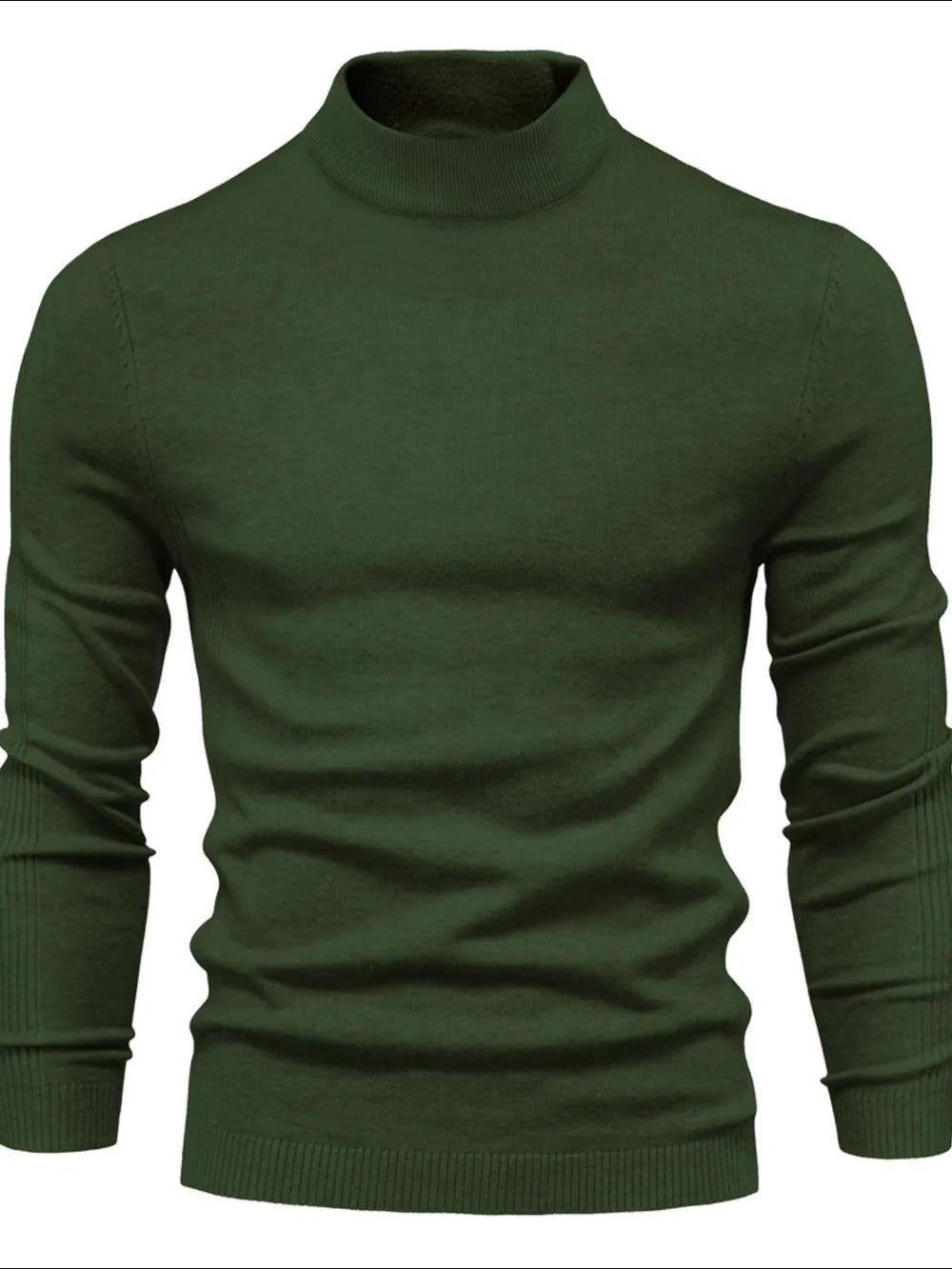 Men's Mock Neck Long Sleeve Sweater