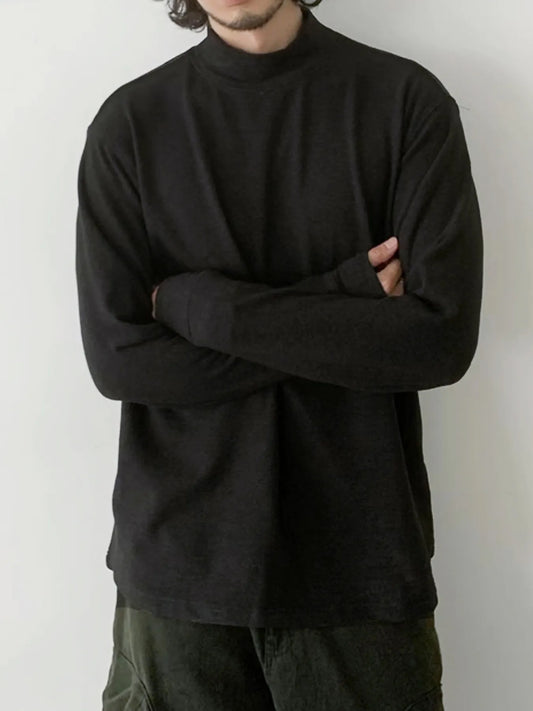 Men's Mock Neck Long Sleeve Top