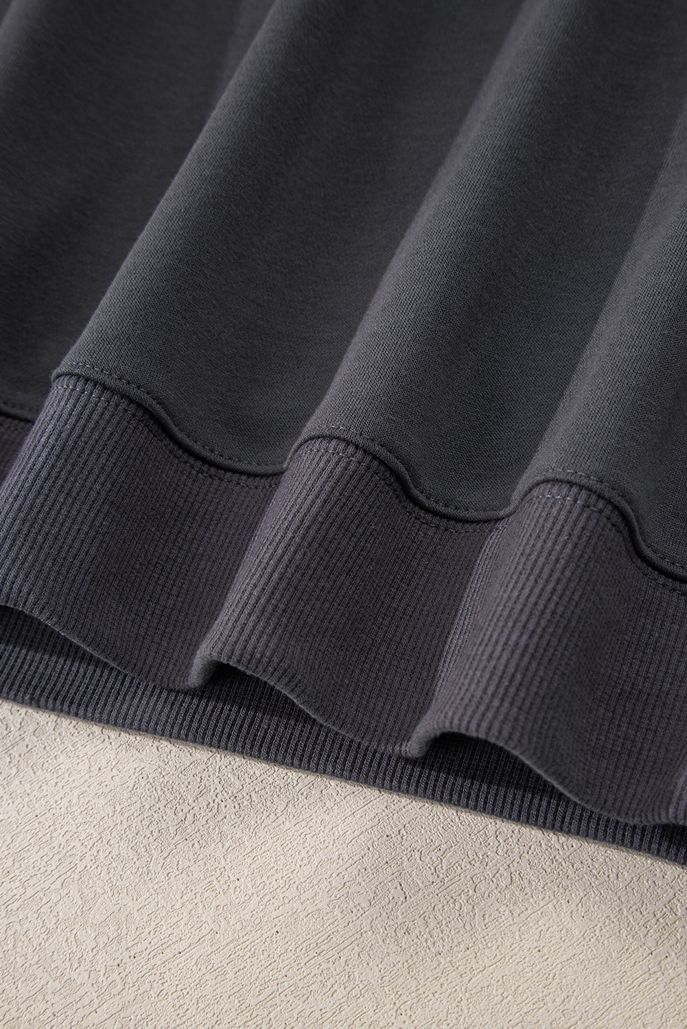 Black Preppy Striped Sleeve Loose Sweatshirt