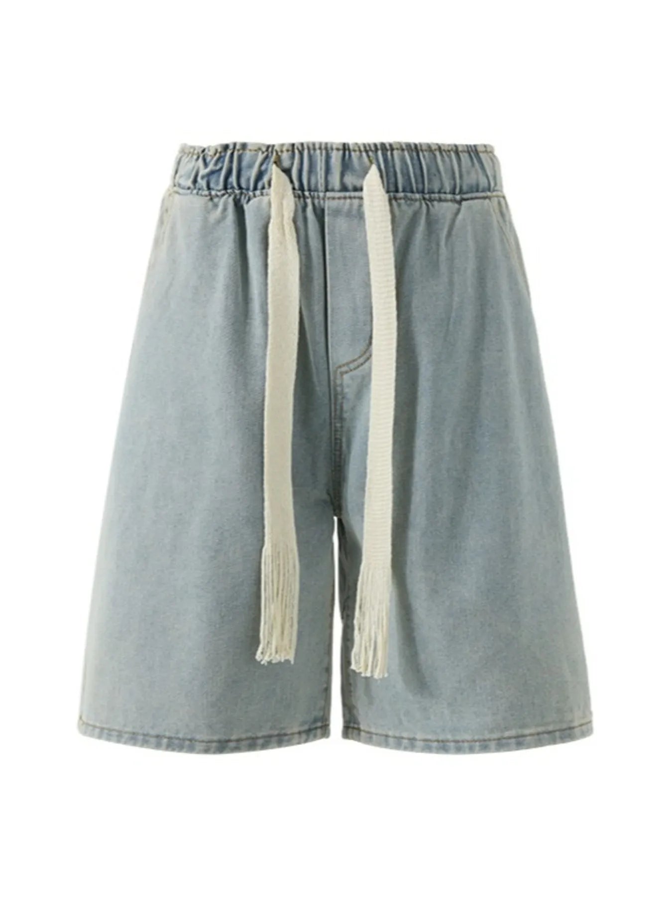 Men's Plus Size Loose Fit Wash Denim Shorts