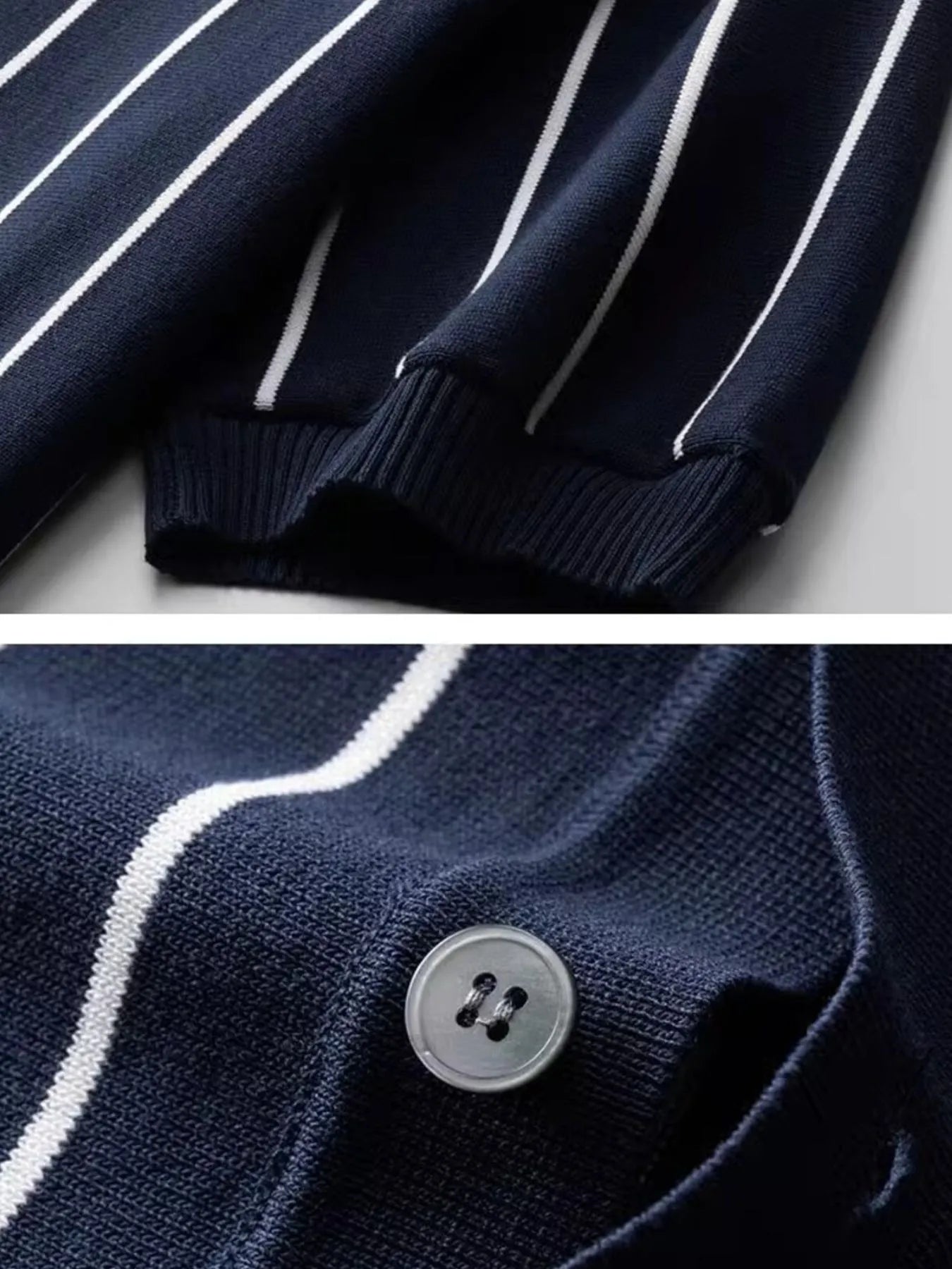 Men's Full Size Striped Button Up Top Plus Size