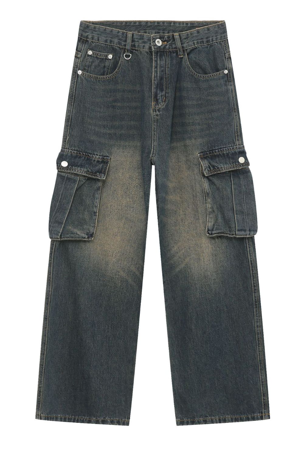 Men's Baggy Jeans with Cargo Pockets
