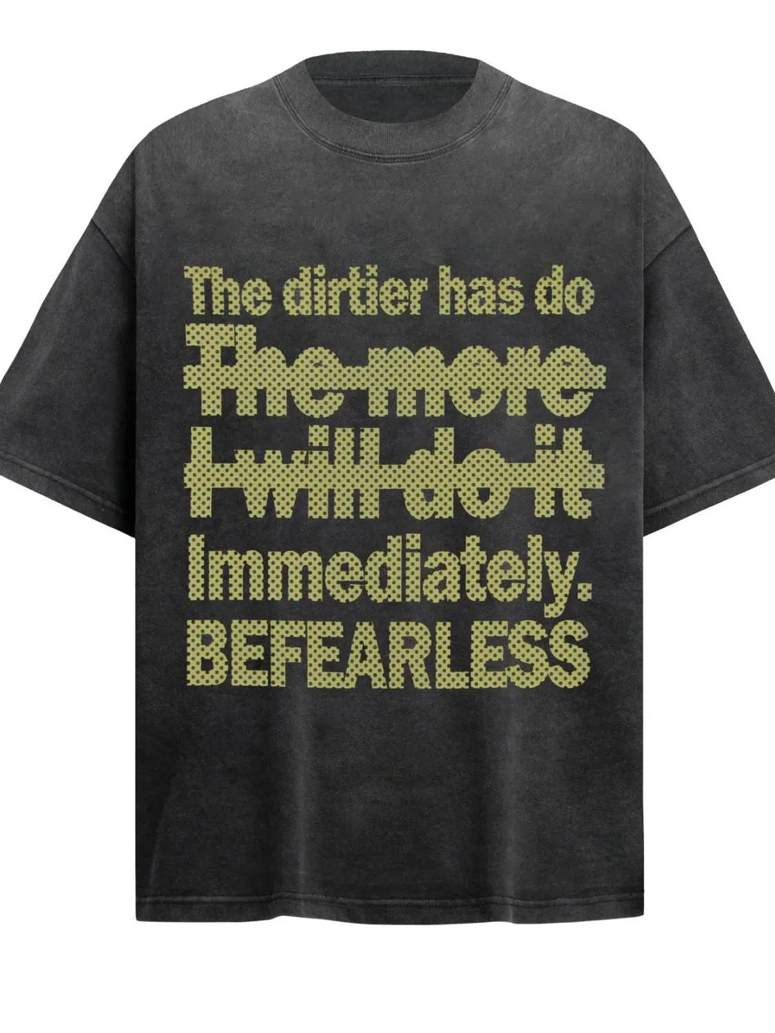 Men's Round Neck Letter Graphic Oversized T-Shirt