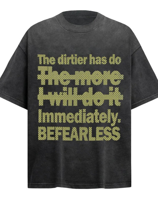 Men's Round Neck Letter Graphic Oversized T-Shirt