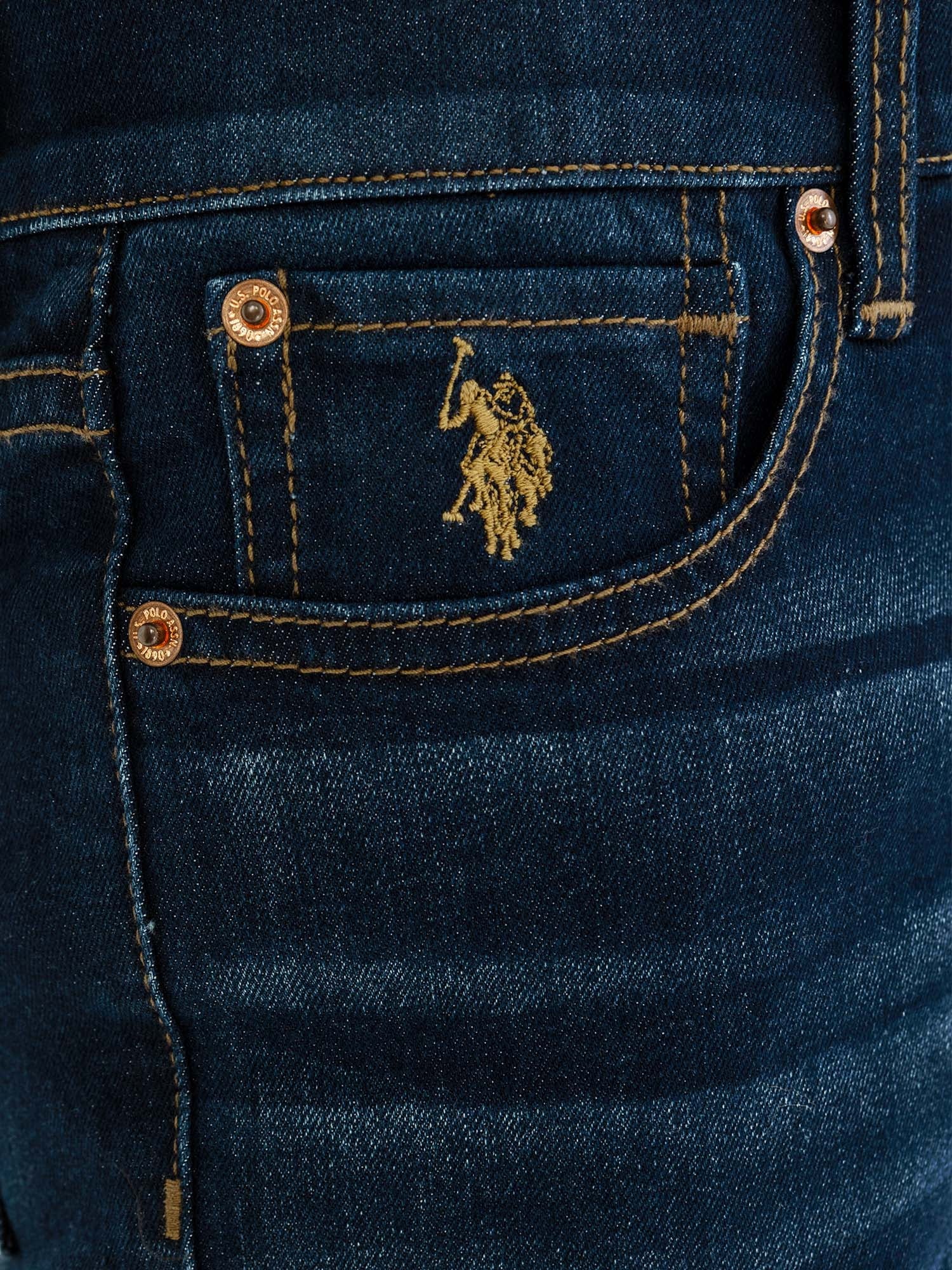 U.S. Polo Assn. Boys Straight Knit Denim Jean, Sizes 4-18