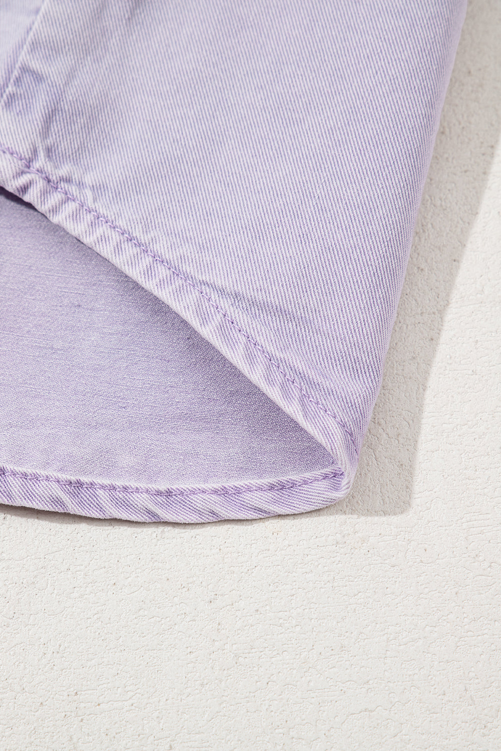 Orchid Petal Double Chest Pocket Denim Shirt Dress