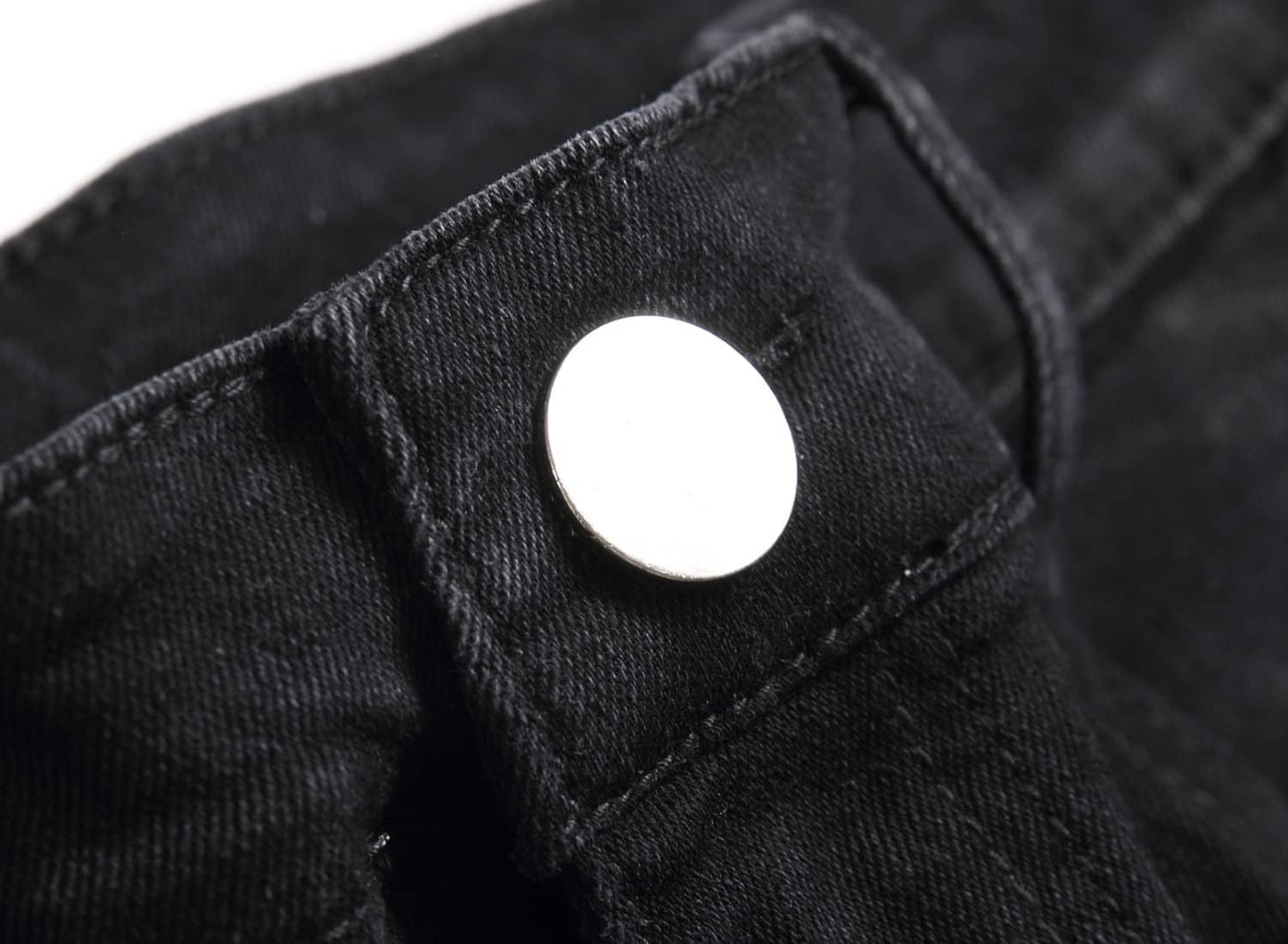 AITITIA Men's Biker Zipper Deco Washed Straight Fit Jeans (40, 002 Light Blue)